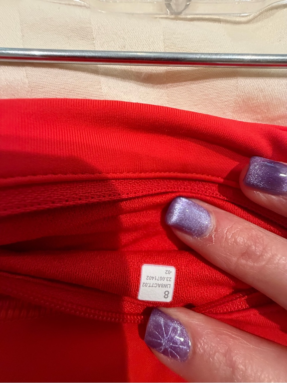 Lululemon athletica Red Pace Rival Athletic Skirt with Zip Pocket - Picture 3 of 6